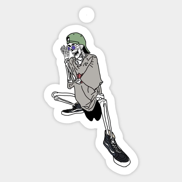 Skully boii Sticker by spookywab